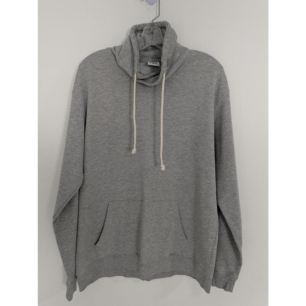 Zara women's Mock Neck Sweatshirt Size XL Streetwear Gorpcore Cotton